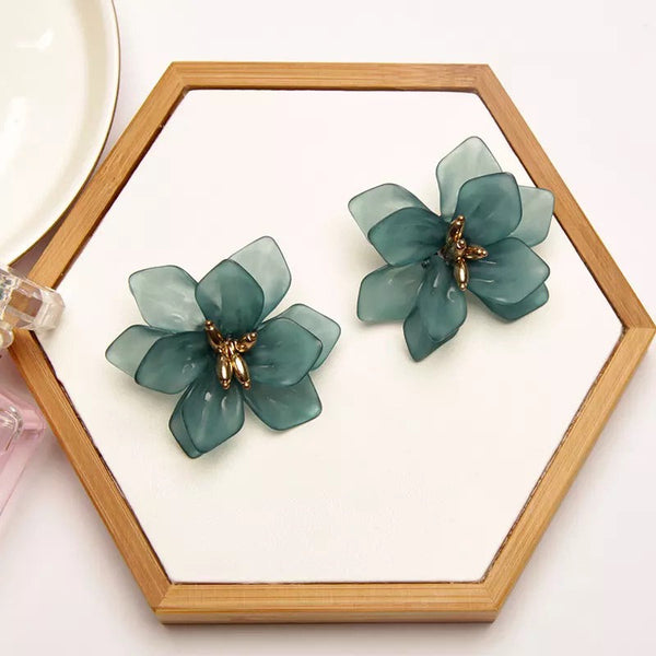 Large Flower Stud Earrings