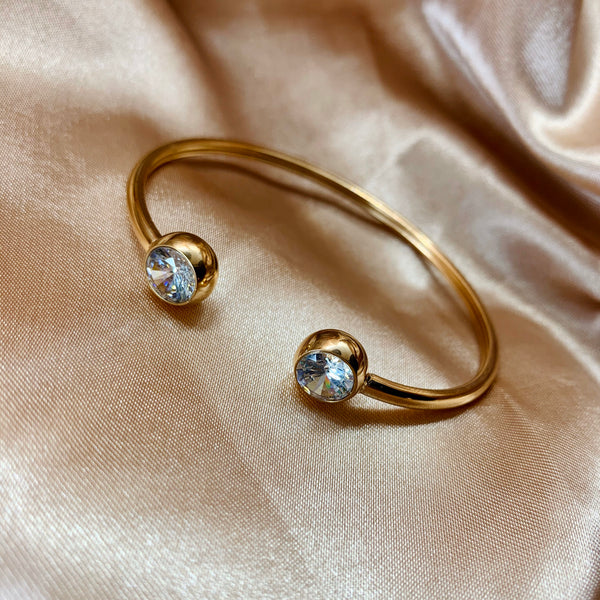 Crystal Spheres Bangle Bracelet