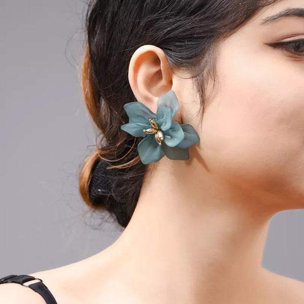 Large Flower Stud Earrings