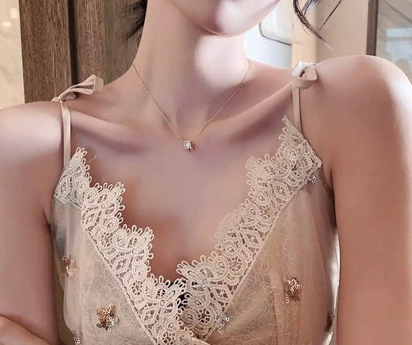 Crystal Ring Pendant Necklace