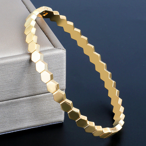 Honeycomb Bangle Bracelet
