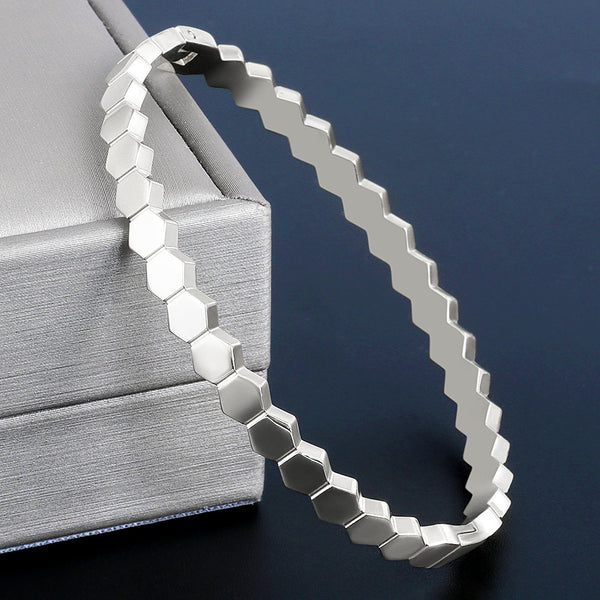 Honeycomb Bangle Bracelet