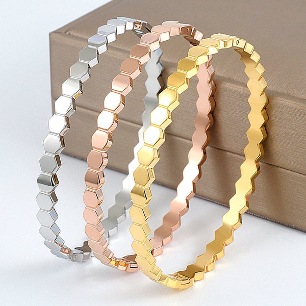Honeycomb Bangle Bracelet