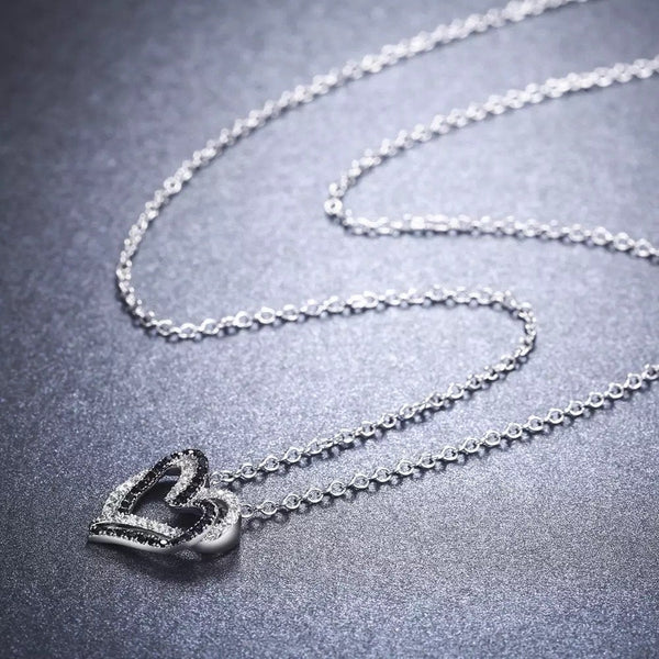 Interlocking Hearts Crystal Necklace
