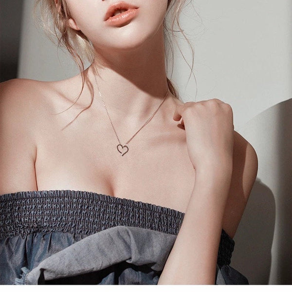 Interlocking Hearts Crystal Necklace