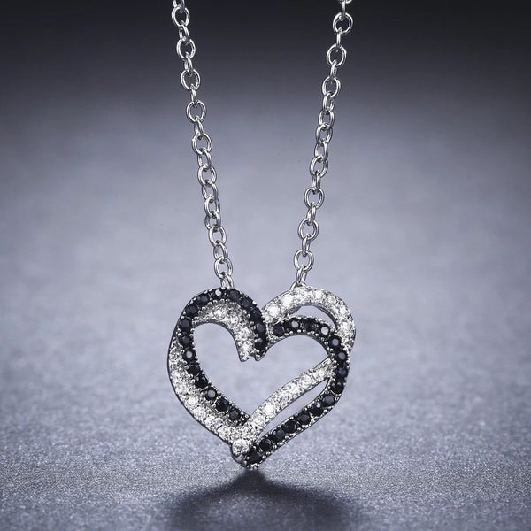 Interlocking Hearts Crystal Necklace