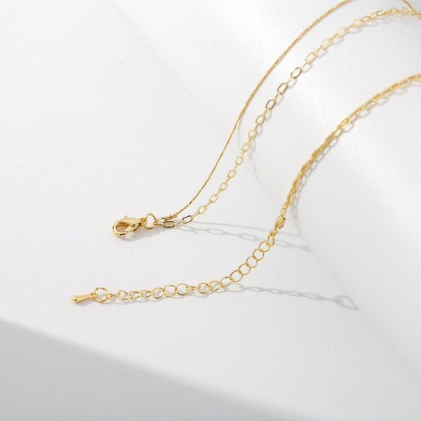 Ring and Teardrop Delicate Layered Necklace