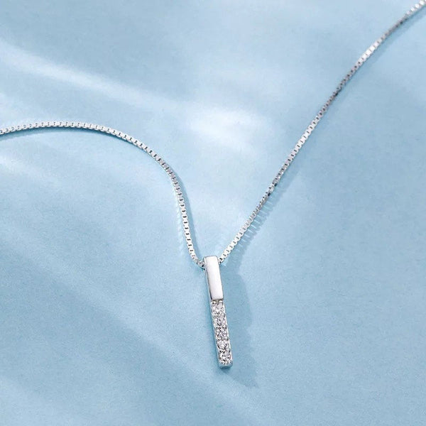 Delicate Crystal Bar Necklace