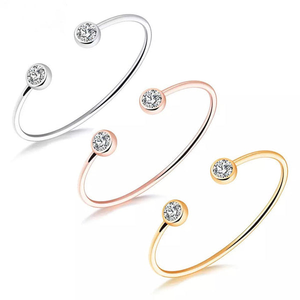 Crystal Spheres Bangle Bracelet