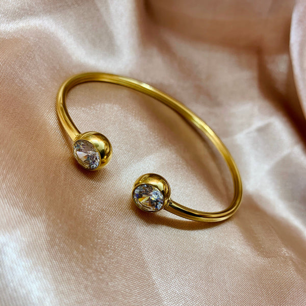 Crystal Spheres Bangle Bracelet