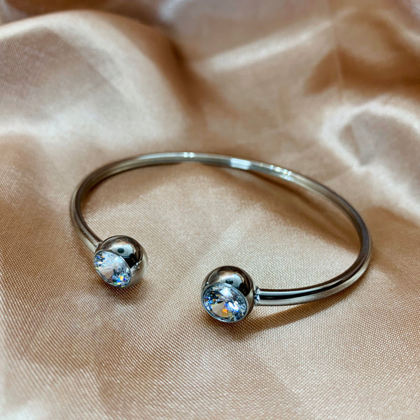 Crystal Spheres Bangle Bracelet