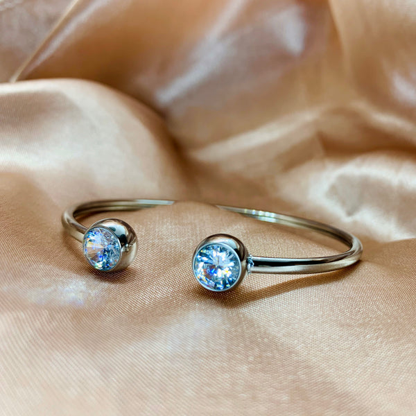 Crystal Spheres Bangle Bracelet