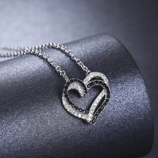 Interlocking Hearts Crystal Necklace