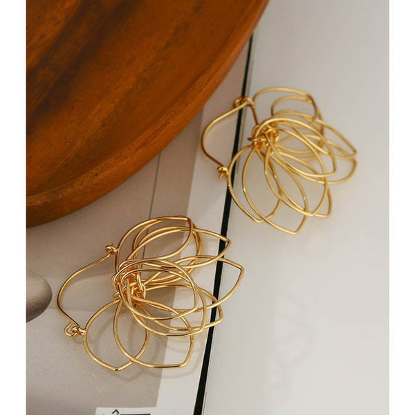 Metal Flower Earrings