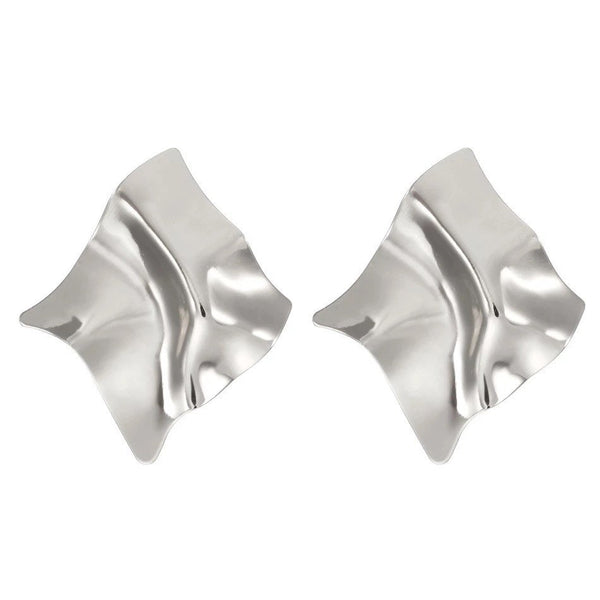 Square Asymmetric Bold Earrings
