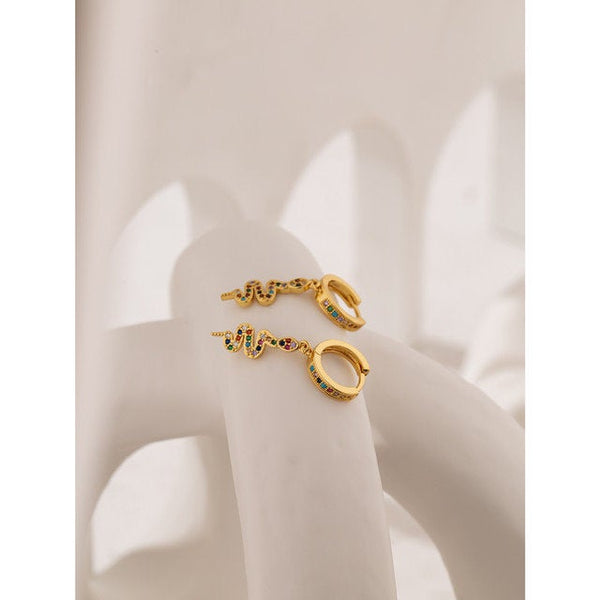 Ear Huggie Snake Earrings
