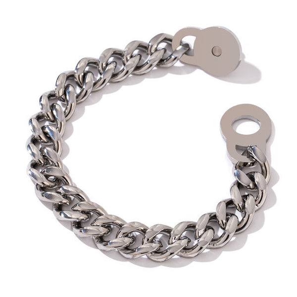 Curb Chain Turn Clasp Chunky Bracelet