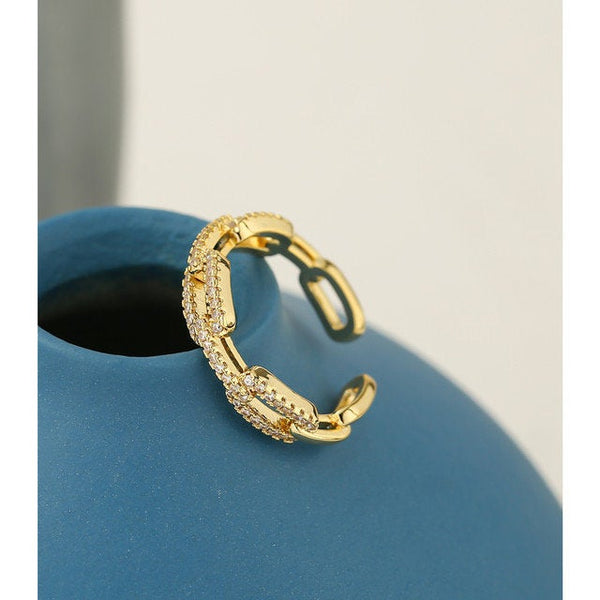 Crystal Chain Ring