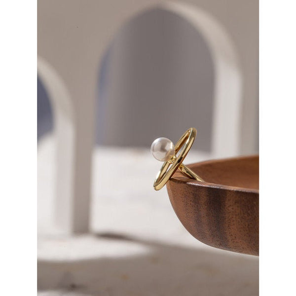 Oval Pearl Statement Ring