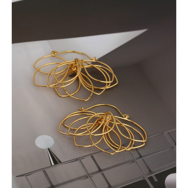 Metal Flower Earrings
