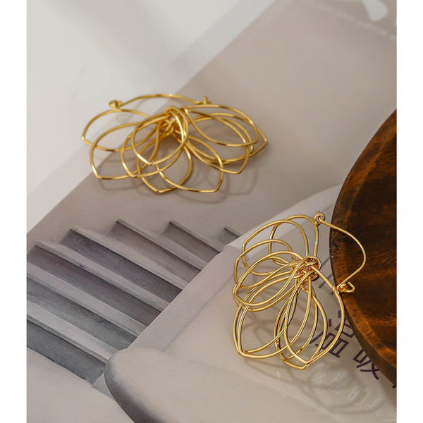 Metal Flower Earrings