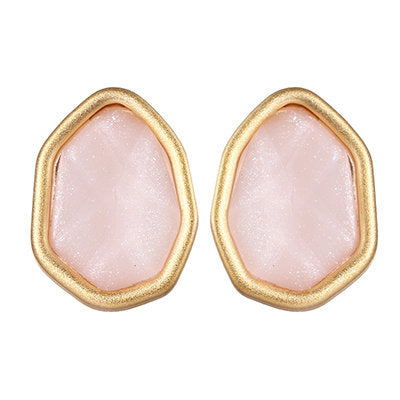 Small Asymmetric Resin Gemstone Studs