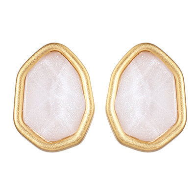 Small Asymmetric Resin Gemstone Studs