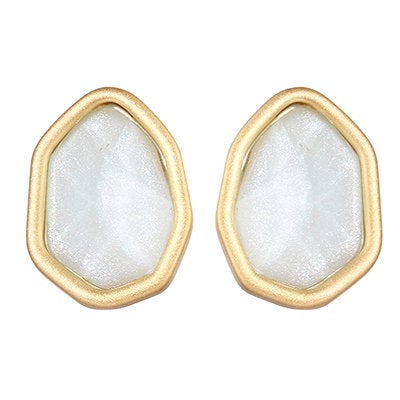 Small Asymmetric Resin Gemstone Studs