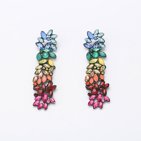 Colorful Crystal Chandelier Earrings