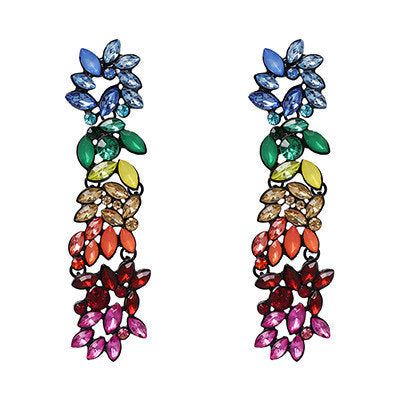 Colorful Crystal Chandelier Earrings