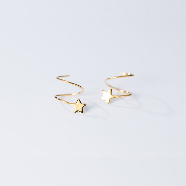 Dainty Star Ear Spirals