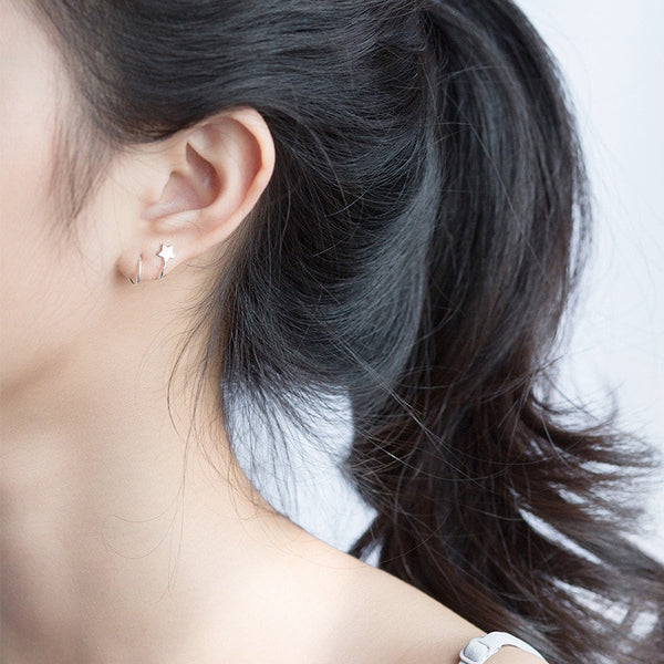 Dainty Star Ear Spirals