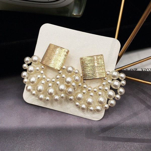 Pearl Fan Earrings