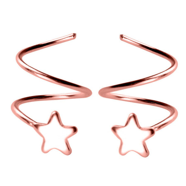 Dainty Star Ear Spirals