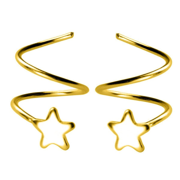 Dainty Star Ear Spirals