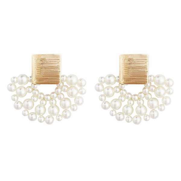 Pearl Fan Earrings