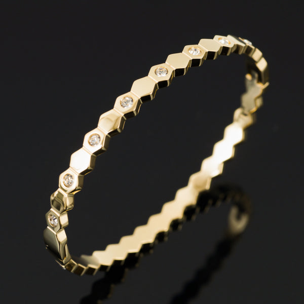 Honeycomb Bangle Bracelet