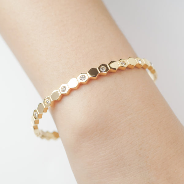 Honeycomb Bangle Bracelet