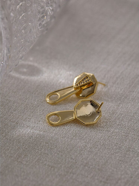 Crystal Zipper Earrings