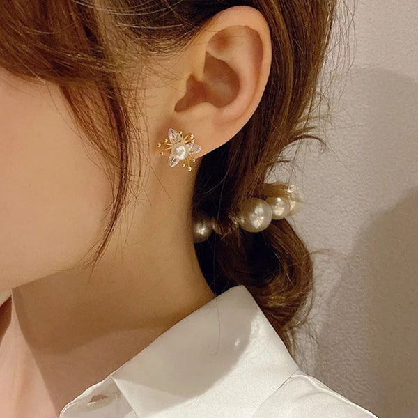 Trillium Flower Earrings