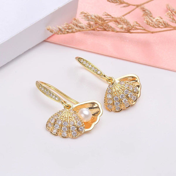 Hidden Treasure Seashell Earrings
