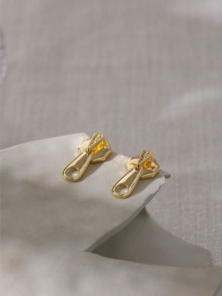 Crystal Zipper Earrings