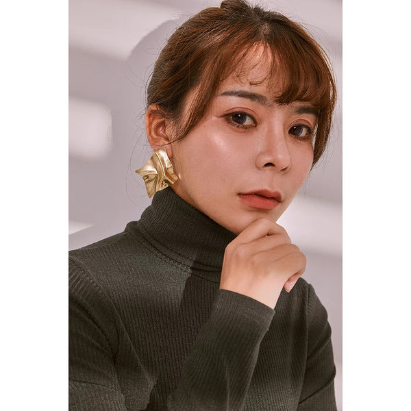 Square Asymmetric Bold Earrings