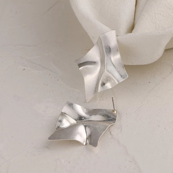 Square Asymmetric Bold Earrings