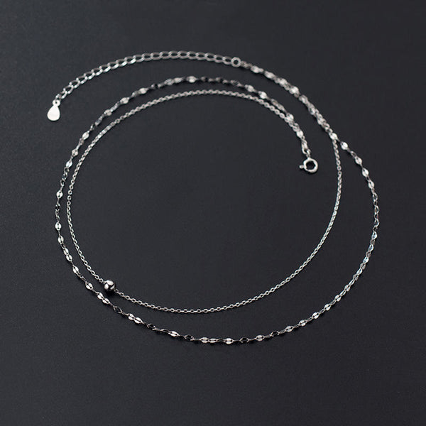 Layered Dainty Bead Necklace