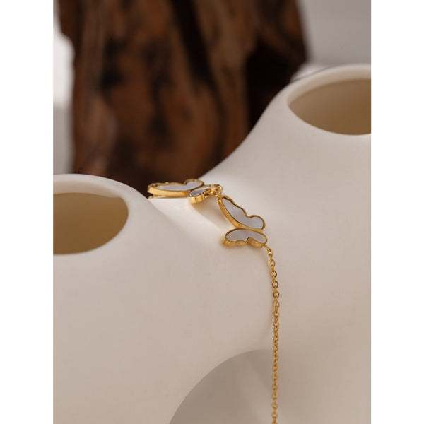 White Shell Butterfly Bracelet