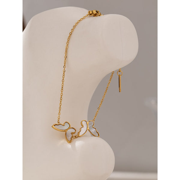 White Shell Butterfly Bracelet