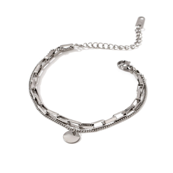 Rectangle Chain Coin Bracelet
