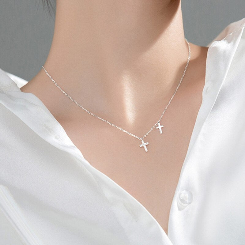 Silver Cross Necklace