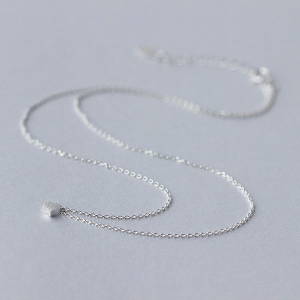 Tiny Silver Heart Necklace